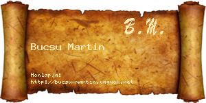 Bucsu Martin névjegykártya